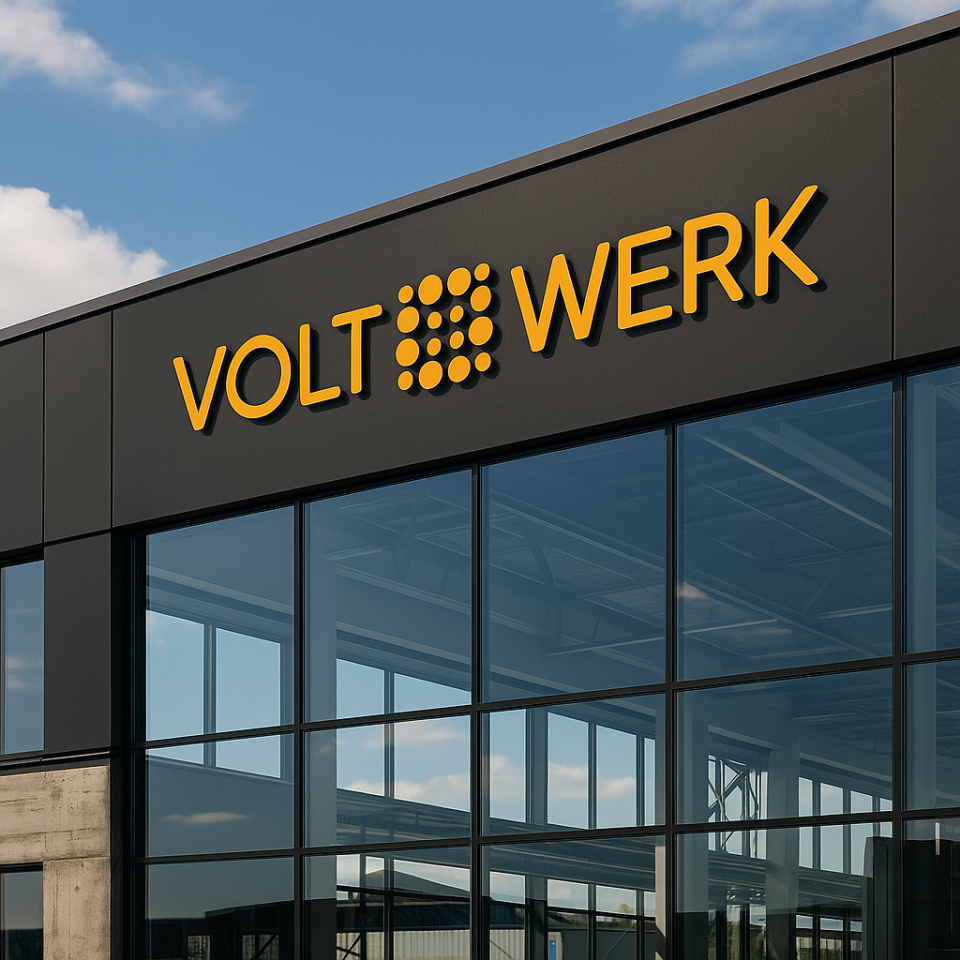 VoltWerk Schriftzug an einem Firmengebaeude